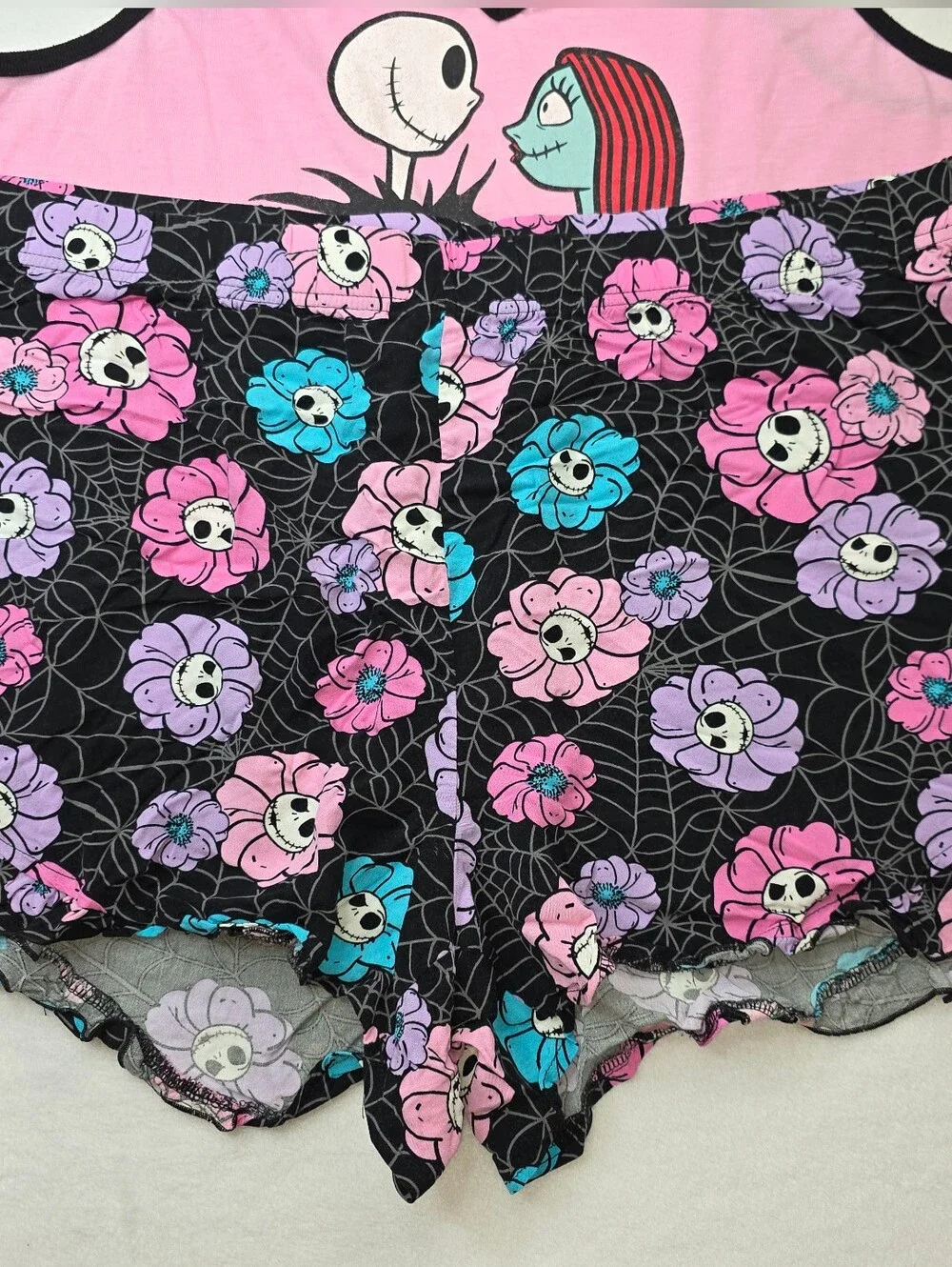 Nightmare Before Christmas 2X "True Love" Tank & Shorts Sleep Set CX-3883 - Picture 6 of 9